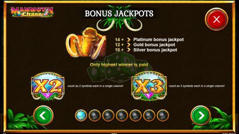 Bonus Jackpots bei Mammoth Chase Easter Egg