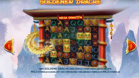 Goldener Drache Freature bei Mega Dragon