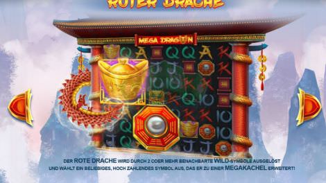 Roter Drache Feature bei bei Mega Dragon