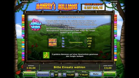 Jungle Spins Bonus