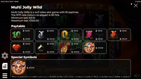 Paytable