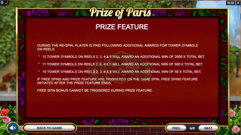Prize Feature