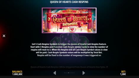 Queen of Hearts Cash Respins