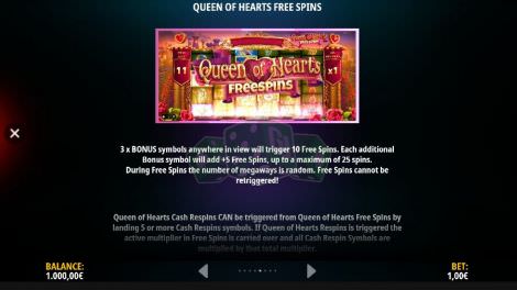 Queen of Hearts Free Spins