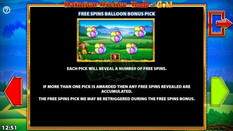 Free Spins Balloon Bonus Pick