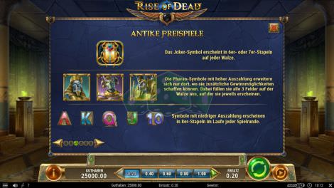 Freispiele bei Rise of Dead