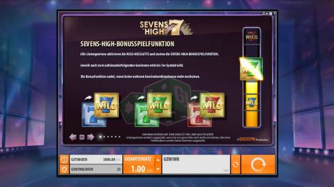 Sevens High Bonusspielfunktion