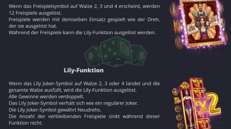 Freispiele und Lily-Feature