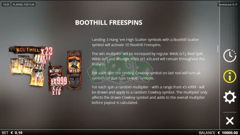 Boothill Freespins