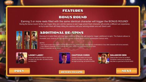 Bonus Round & Additional Re-spins