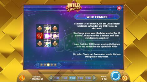 Die Bonusfeatures bei Wild Frames