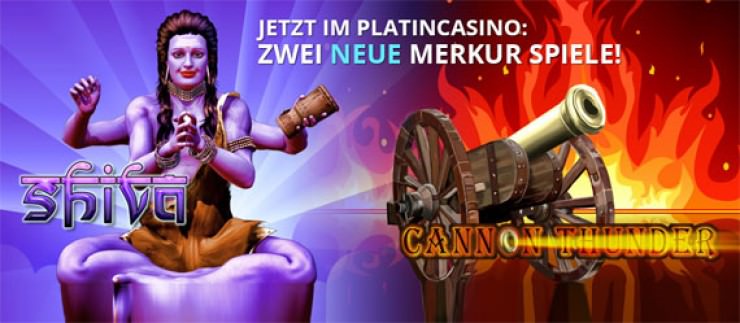 Cannon Thunder & Shiva: zwei weitere Merkur Spiele jetzt online