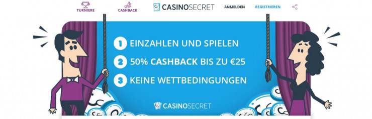 Das neue CasinoSecret mit revolutionärem Sofort-Cashback-System