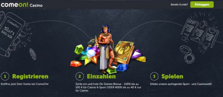 Neu auf GambleJoe: Erste Erfahrungen mit dem ComeOn! Online Casino im Test