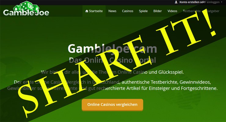 Erklärung der neuen Teilenfunktion auf GambleJoe