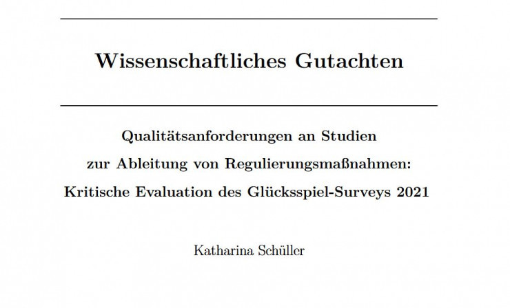 Major study on gambling behaviour in Germany criticised in principle