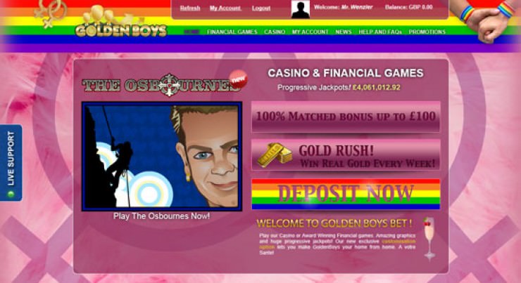 Golden Boys Bet: Das erste schwule Online Casino der Welt