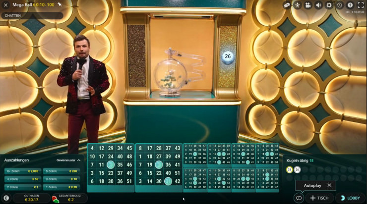 Mega Ball – das neue Live Bingo von Evolution Gaming