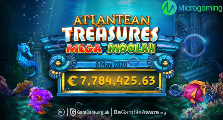 Erster Jackpot Gewinn von 7,8 Mio. Euro bei Atlantean Treasures Mega Moolah