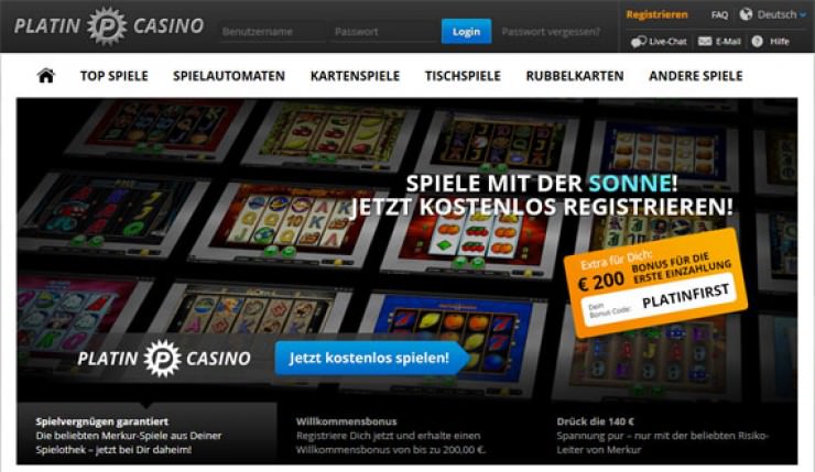 Merkur Spiele jetzt auch im Platincasino verfügbar