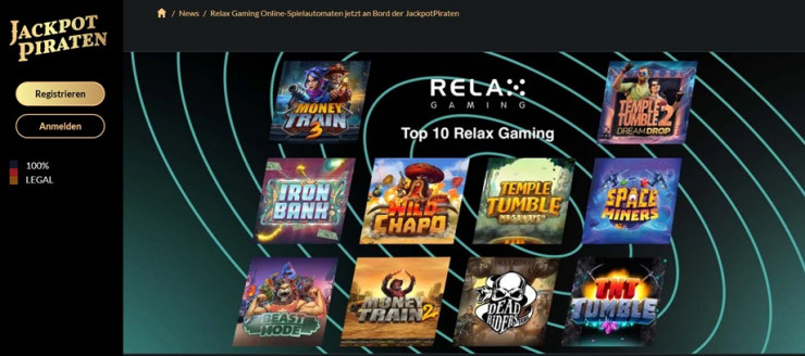 JackpotPiraten: Online-Slots von Relax Gaming ab sofort verfügbar!
