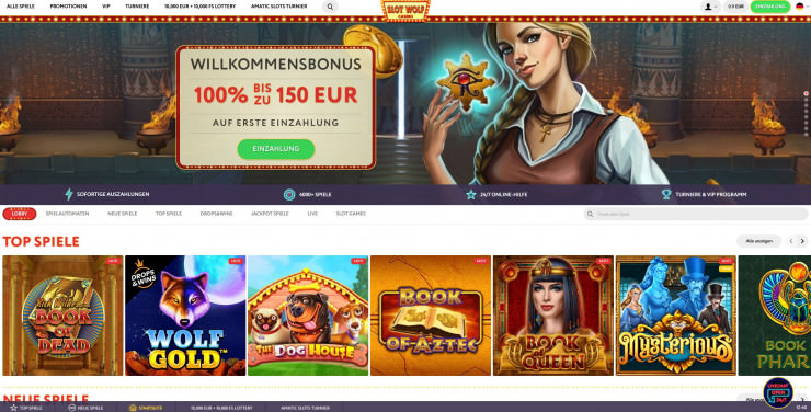 Neu auf GambleJoe: Erfahrungen mit Slotwolf Casino im ersten Test