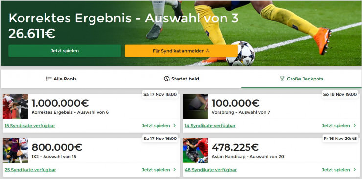 Sportwetten mit Jackpot – das neue System von Mr Green