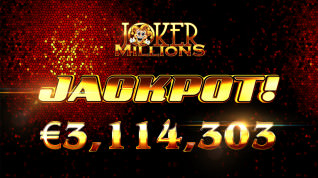 Titelbild zu Joker Millions Jackpot bei 3,1 Millionen Euro geknackt