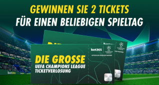 Titelbild zu Champions League-Sponsoring von bet365 startet mit großer Ticketverlosung