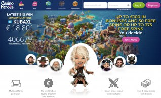 Titelbild zu Casino Heroes – erste Erfahrungen mit dem neuen Casino im Kurztest