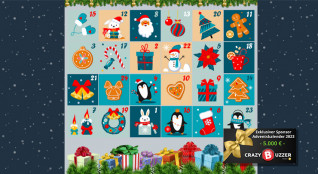 Titelbild zu GambleJoe startet den Adventskalender 2023 zusammen mit CrazyBuzzer und einem Budget von über 10.000 Euro!