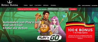Titelbild zu Das Online Casino Royal Panda erweitert das Spielangebot mit Play’n GO