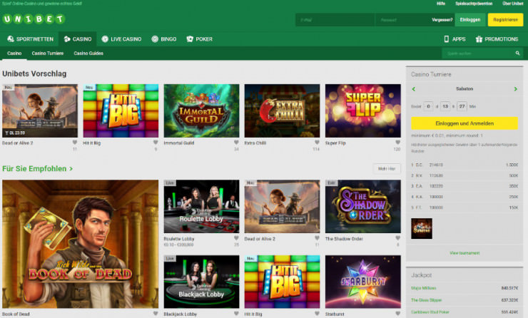 Neu auf GambleJoe: Erste Erfahrungen mit dem Unibet Casino im ersten Test