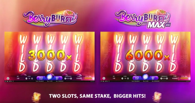 Der Unterschied zwischen den Slots Berryburst und Berryburst MAX von NetEnt