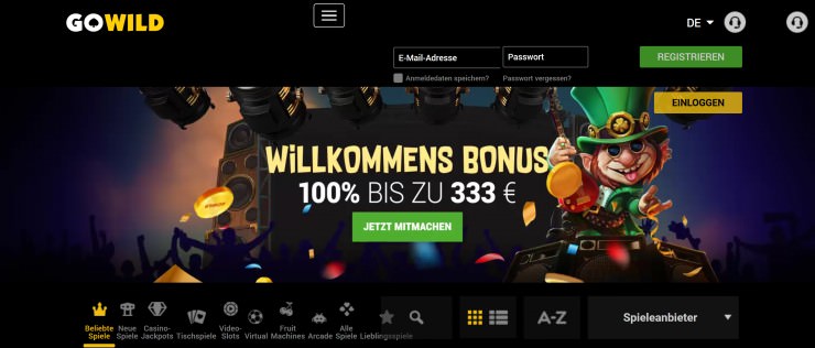 Das neue Casino GOWILD: Erster Kurztest und einige Erfahrungen