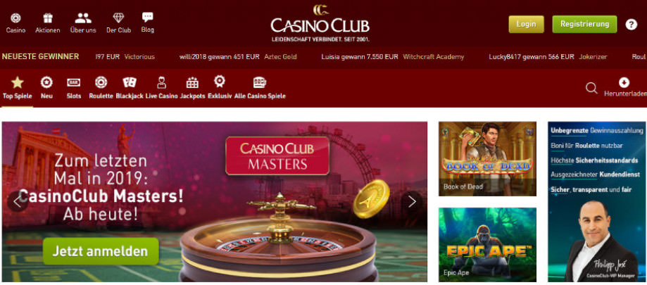 Titelbild des Casino Club Testbericht