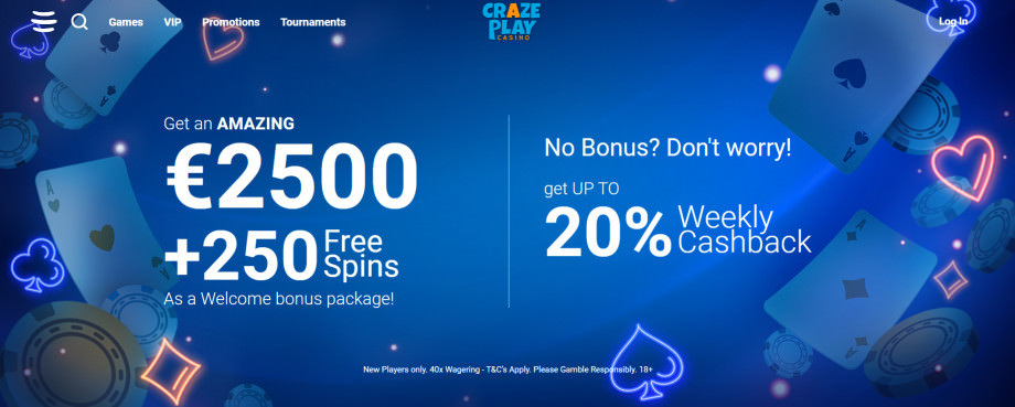 Titelbild des CrazePlay Casino Testbericht