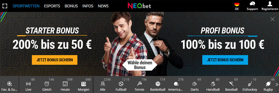 Titelbild des NEO.bet Testbericht